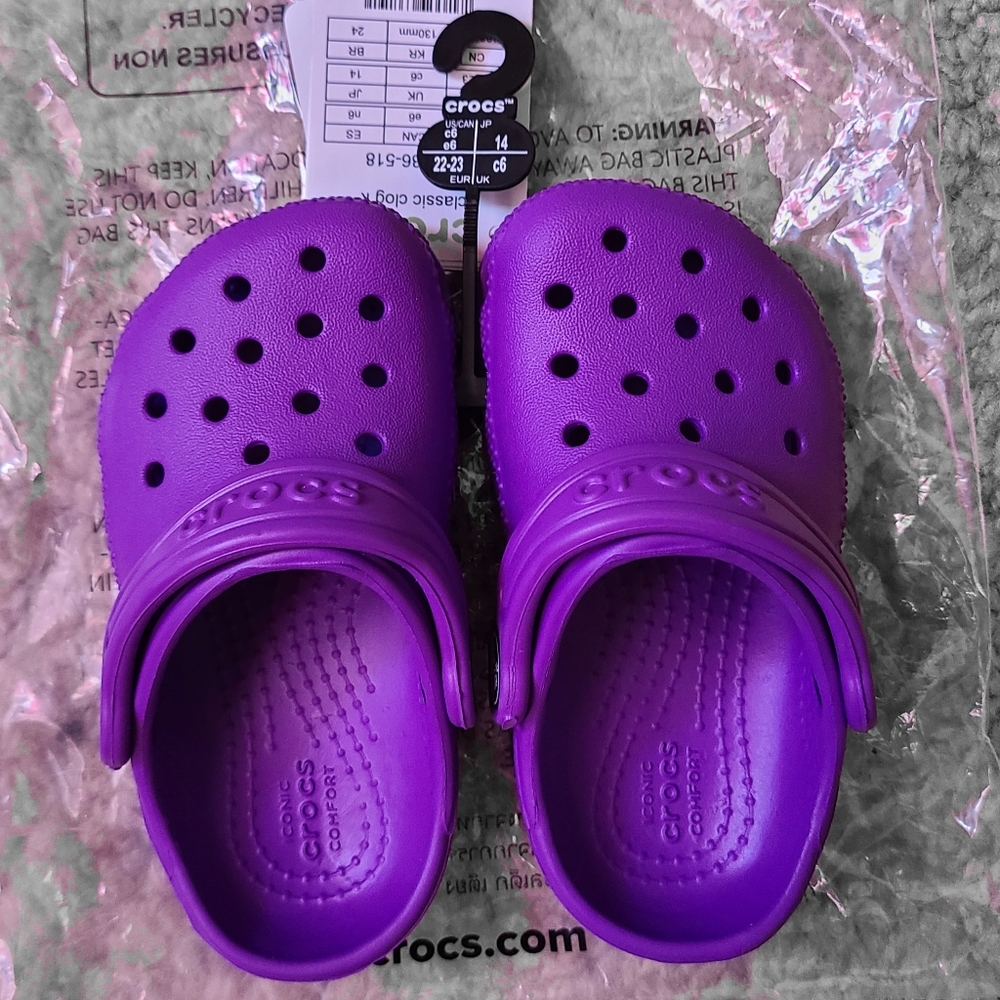 C6 Toddler Clogs Classic Crocs Purple